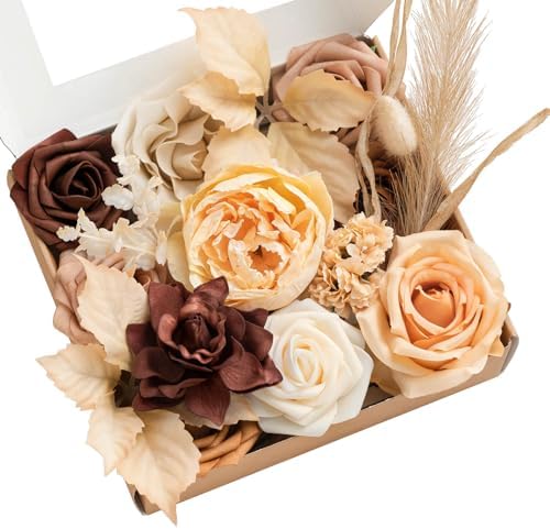 Teal Burnt Orange Silk Foam Wedding Centerpiece Box