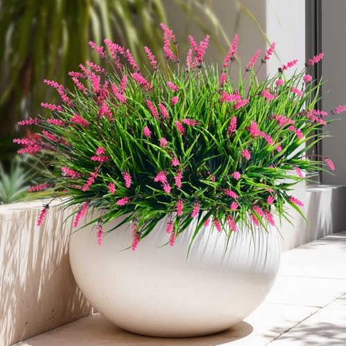 12 bundles Artificial Lavender Flowers Monkey Grass Home