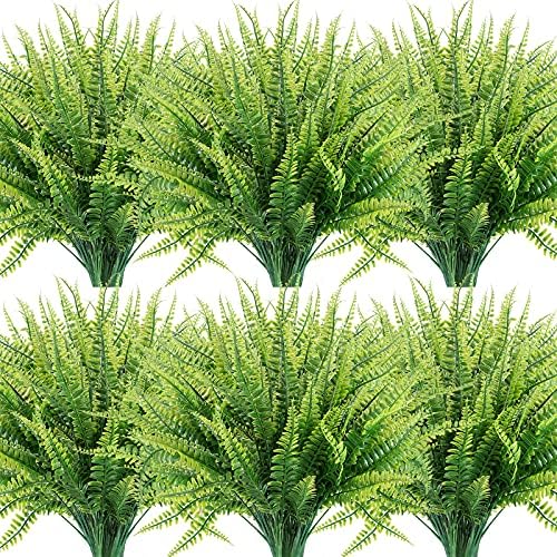 12 bundles Artificial Boston Ferns Flowers Home Kitchen