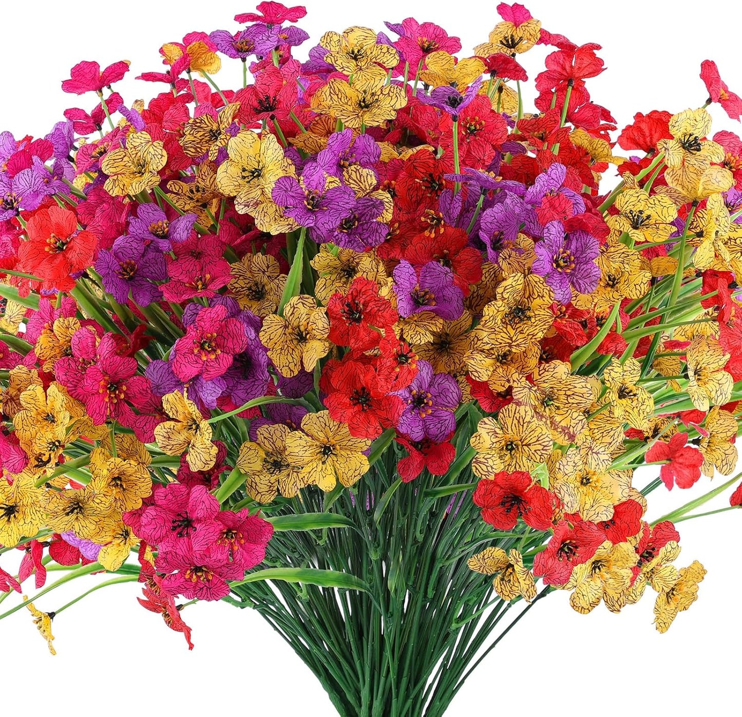 28 Bundles Silk Plants UV Resistant Porch Garden