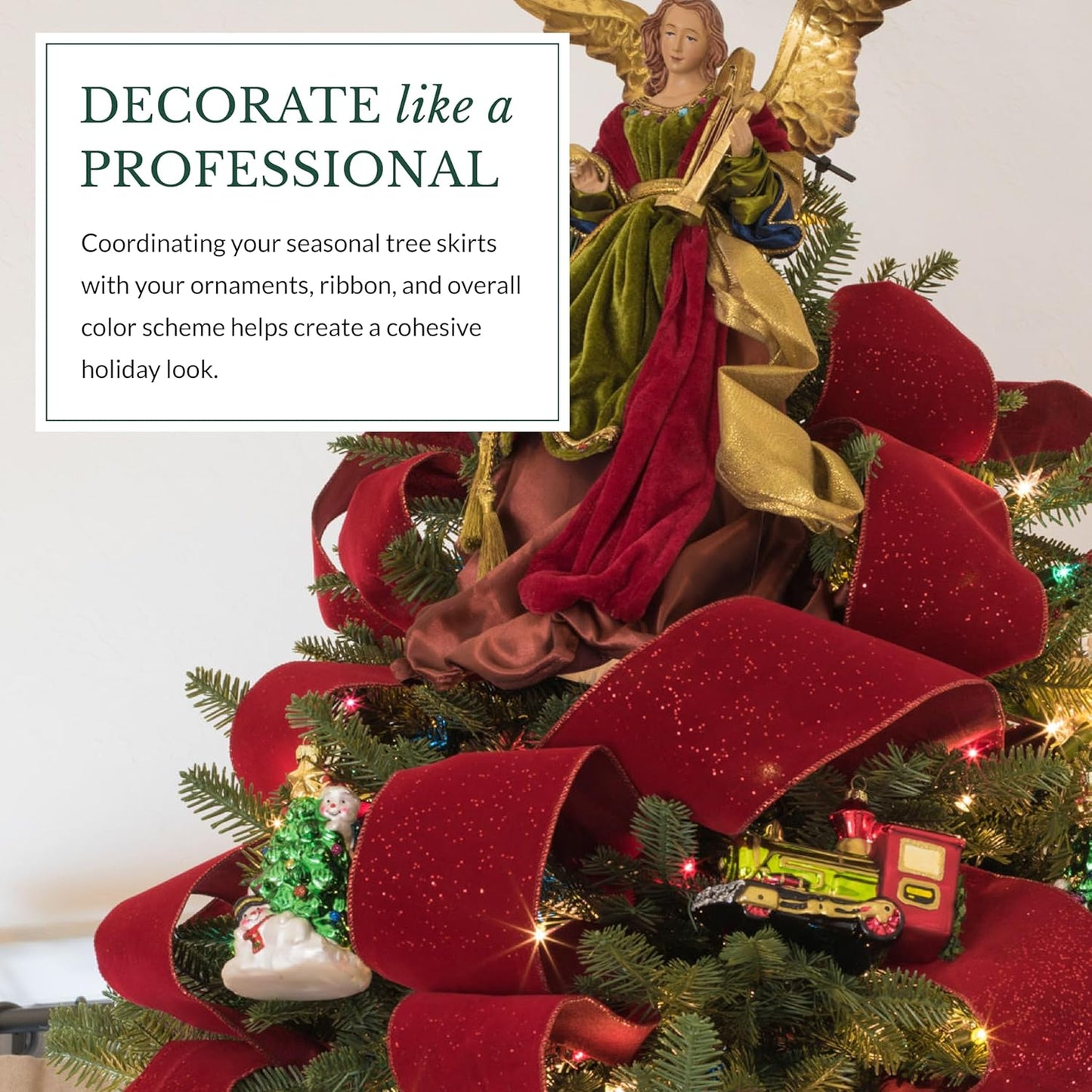 Balsam Hill Elizabeth Beaded Christmas Tree Skirt Holiday