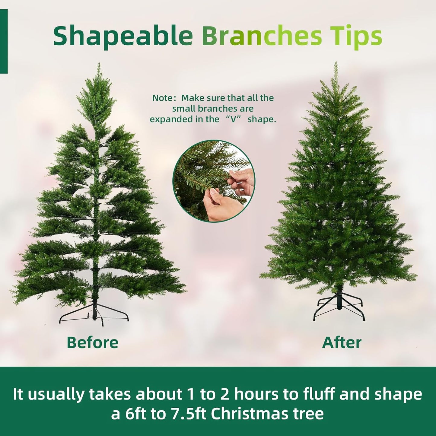 7.5 ft Unlit Artificial Christmas Tree Dunhill Fir