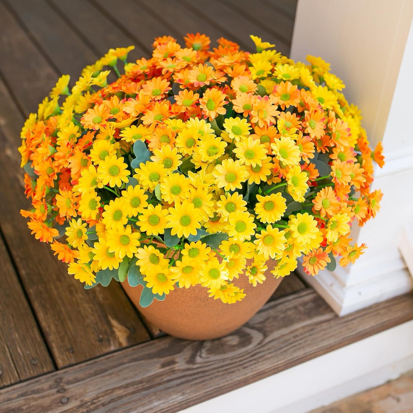 Artificial Daisy Flowers Silk Blooms Outdoor Decor Indoor