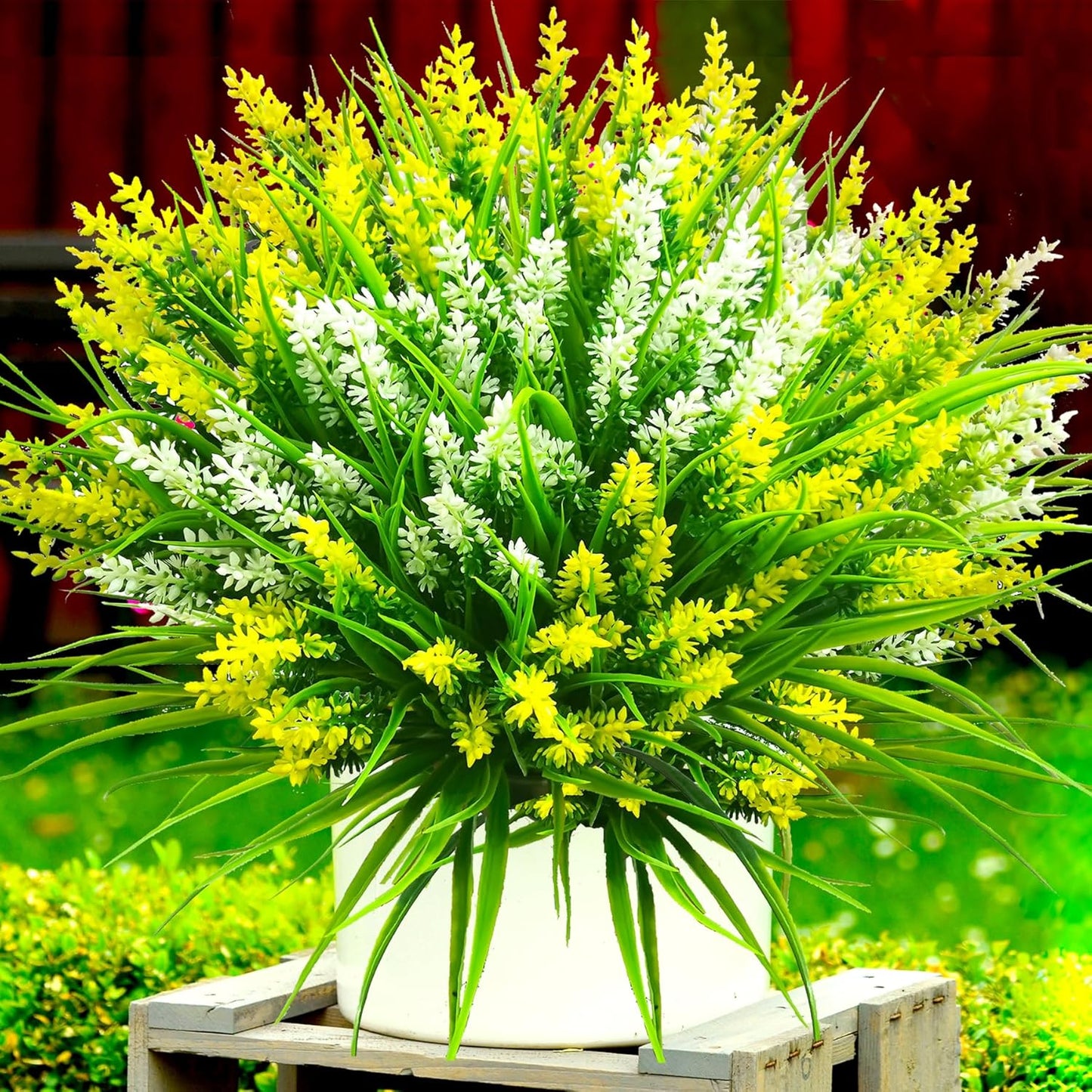 20 pcs Artificial Plants Outdoor Flowers Resistant UV