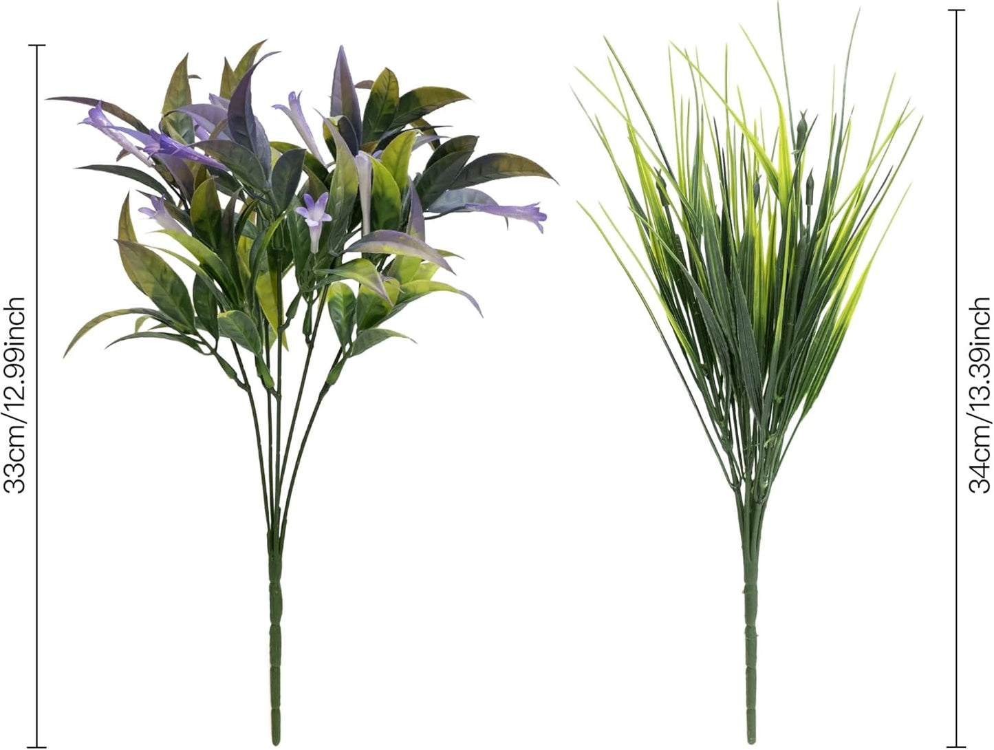 8 bundles Artificial Plants Bushes Outdoor Resistant UV