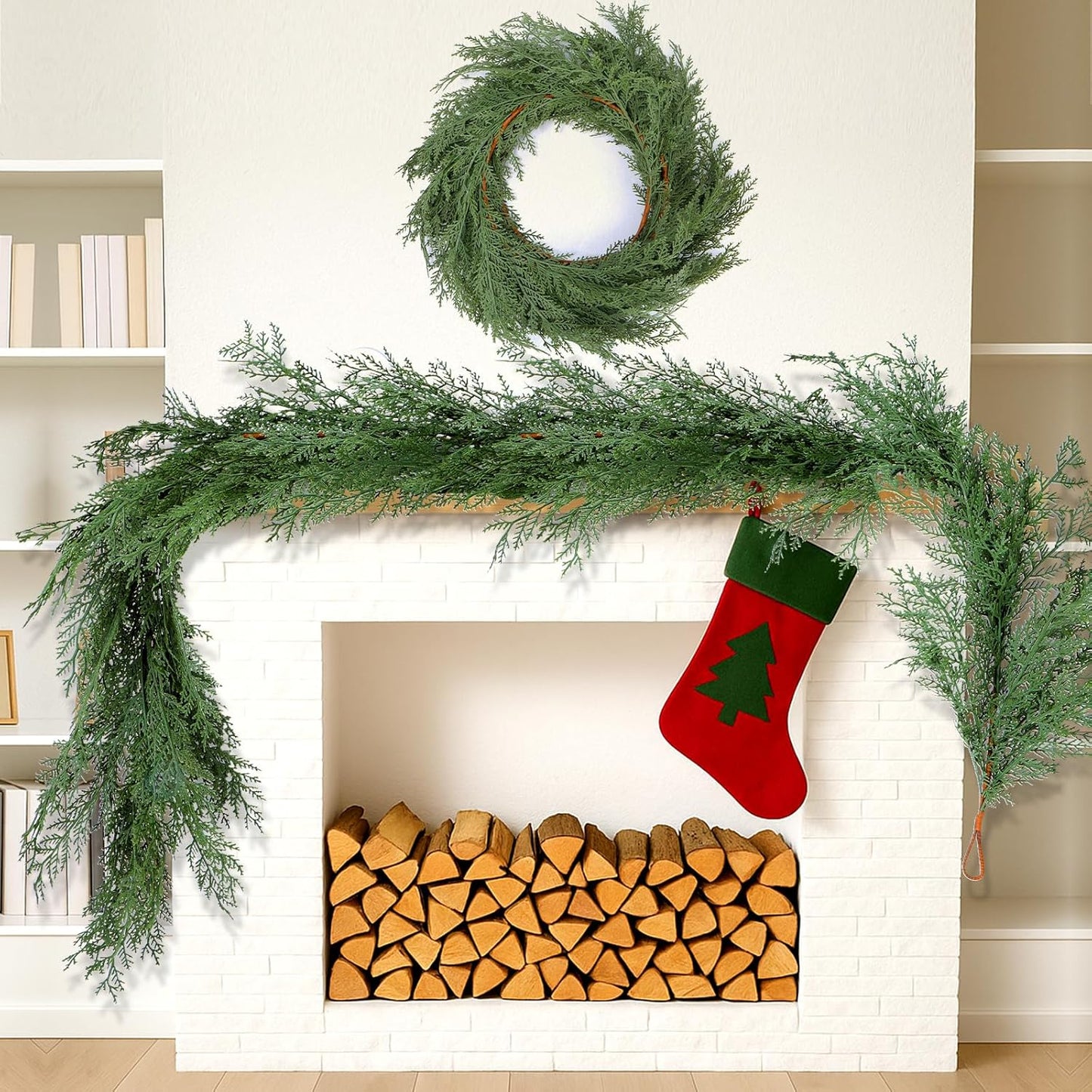 6 ft Artificial Cedar Christmas Garland Real Touch