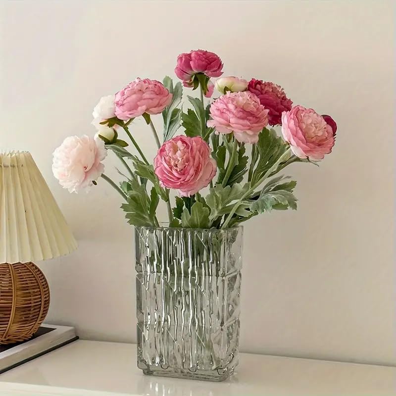 4 pcs Artificial Austin Rose Bouquet Set Dried