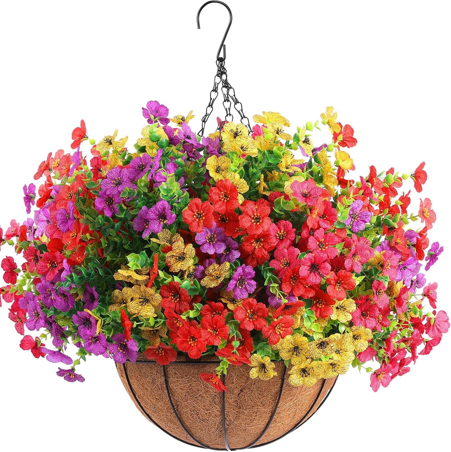 2 set Hananona Artificial Outdoor Flowers Hanging Decor