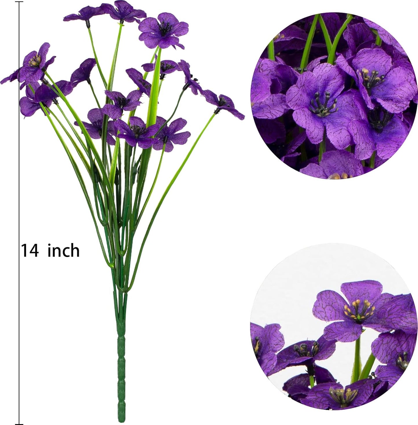 15 Bundles UV Resistant Silk Plants Outdoor Porch