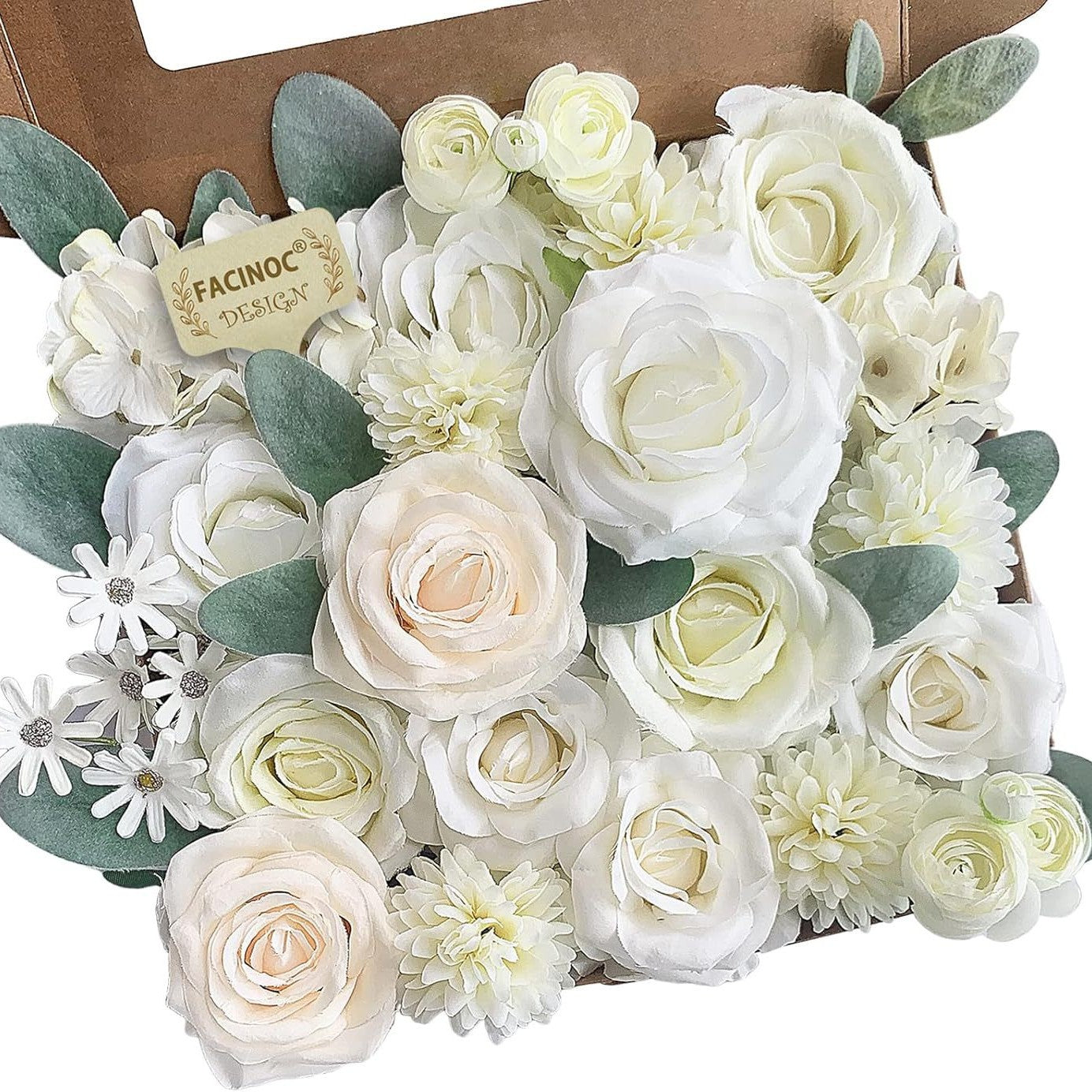 20 Pcs Pink Silk Peonies Roses Wedding Bouquet