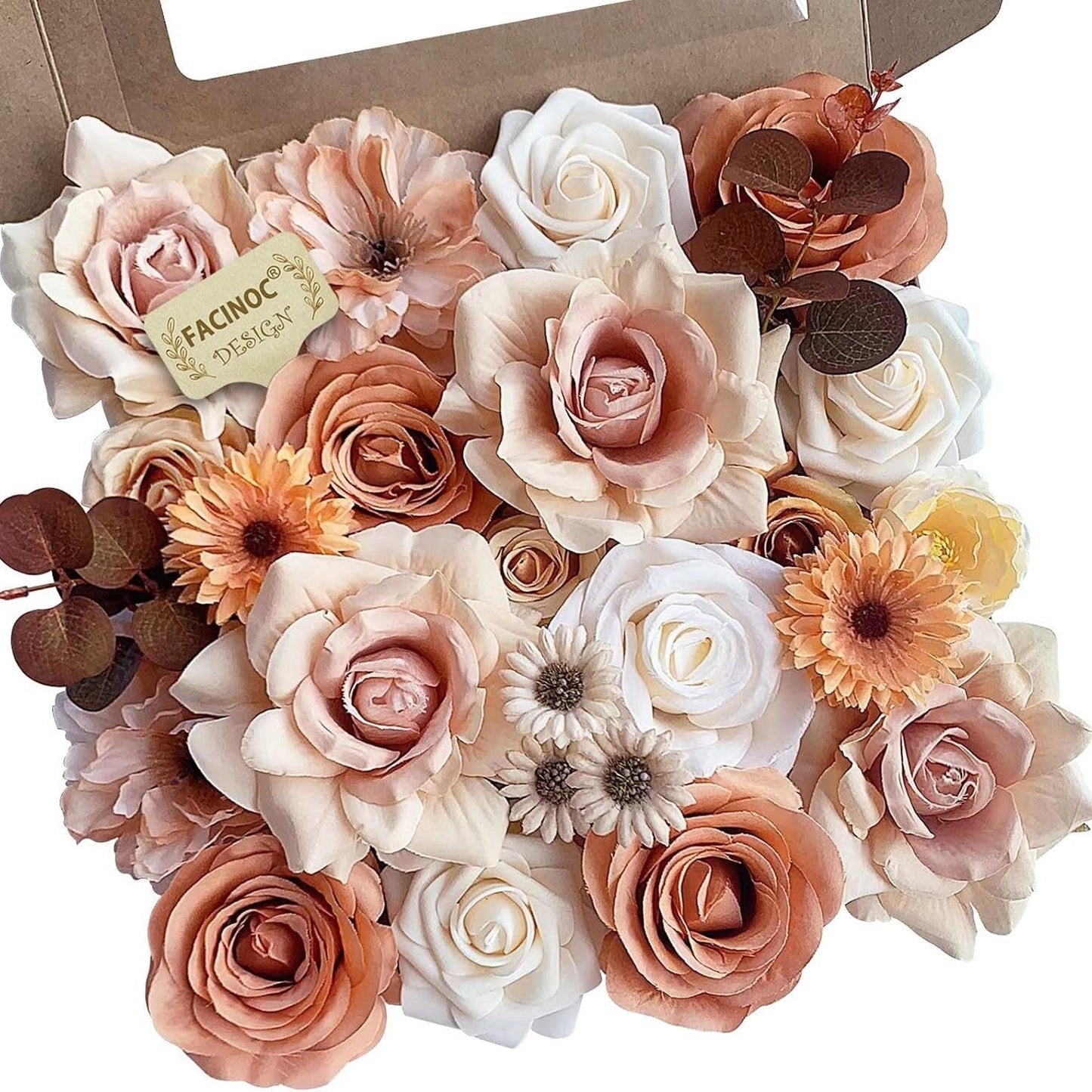 20 Pcs Pink Silk Peonies Roses Wedding Bouquet