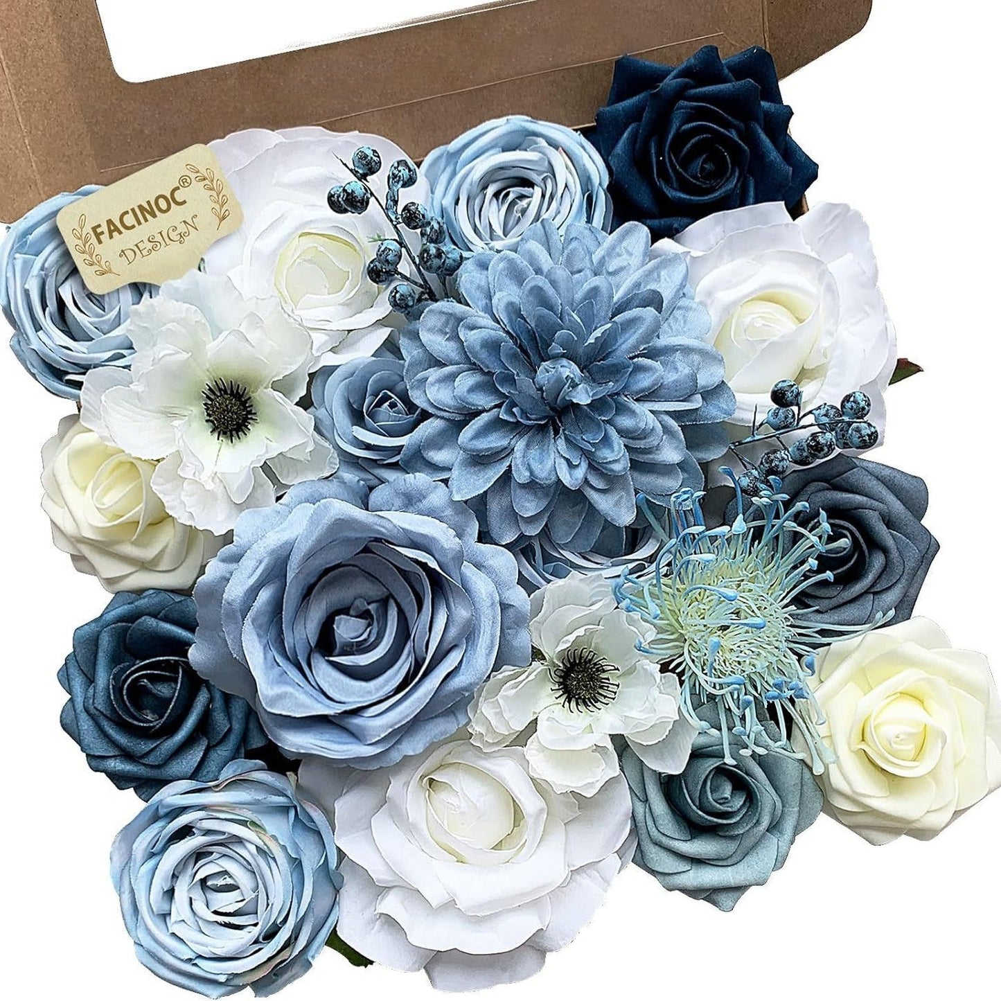 20 Pcs Pink Silk Peonies Roses Wedding Bouquet