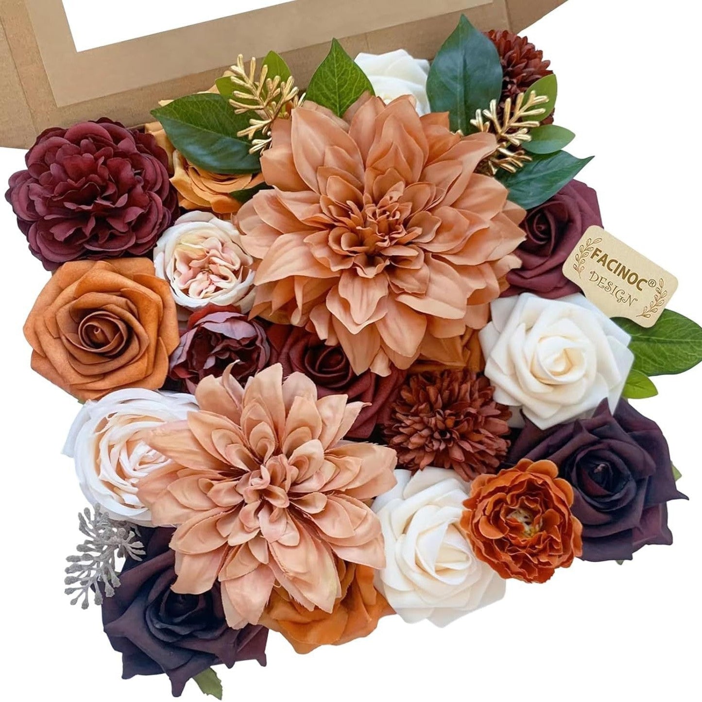 20 Pcs Pink Silk Peonies Roses Wedding Bouquet