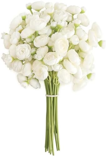 18 pcs Dusty Rose Artificial Ranunculus Silk Flowers