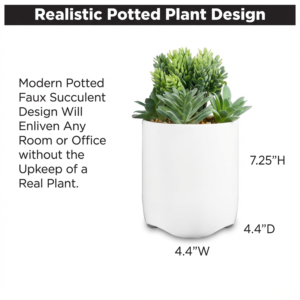 Succulent Usb Charging Station Artificial Plant Decor Dried