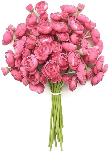 18 pcs Dusty Rose Artificial Ranunculus Silk Flowers