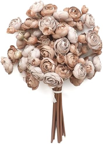 18 pcs Dusty Rose Artificial Ranunculus Silk Flowers