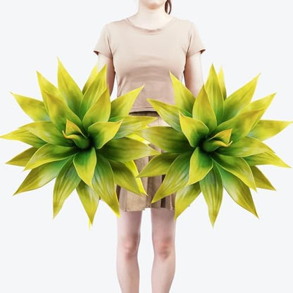 2 pack Artificial Agave Plants Resistant Succulents UV