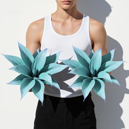 2 pack Artificial Agave Plants Resistant Succulents UV