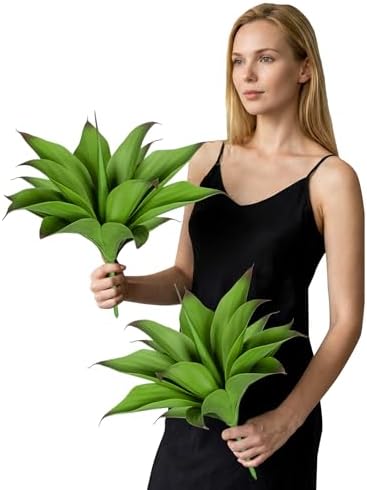 2 pack Artificial Agave Plants Resistant Succulents UV