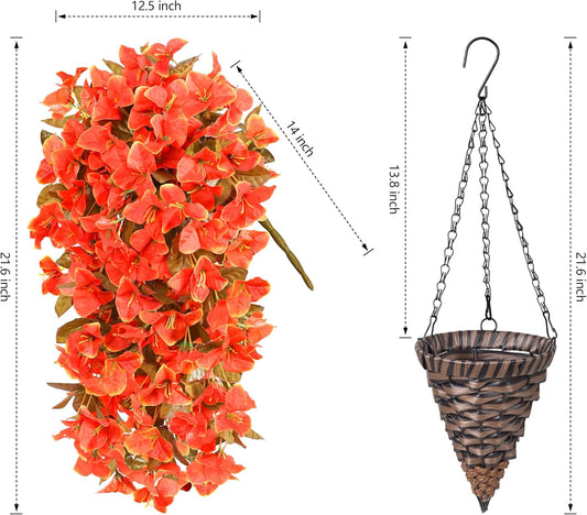 Artificial Bougainvillea Hanging Basket Flower Decoration Outdoor Flowers