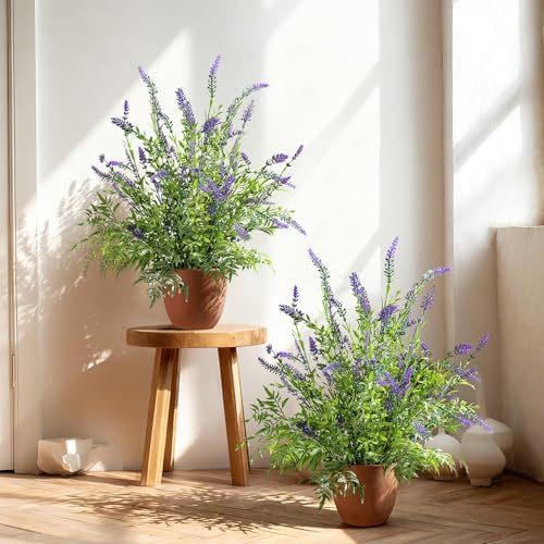 2 pack Artificial Boston Fern Plants Pots Greenery