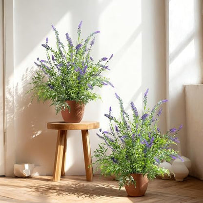 2 pack Artificial Boston Fern Plants Pots Greenery