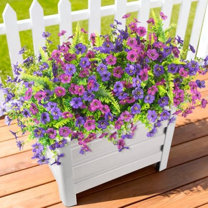 12 Bundles Multicolor Rose Grass UV Resistant Porch
