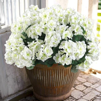 12 pcs Artificial Geranium Flowers Rose Home Kitchen