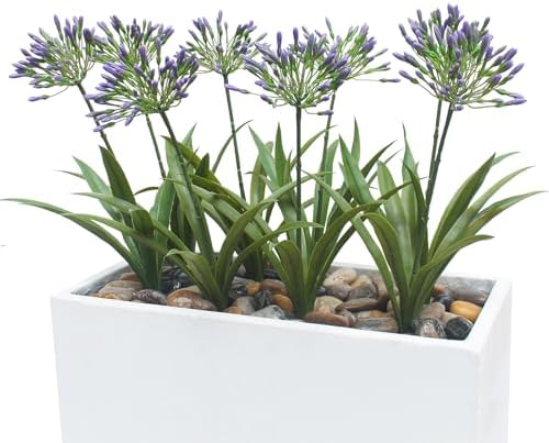 8 bundles 18.9 inch Large Artificial Agapanthus Flowers