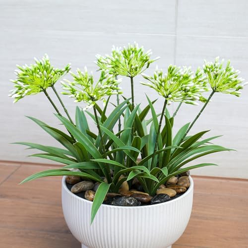 8 bundles 18.9 inch Large Artificial Agapanthus Flowers