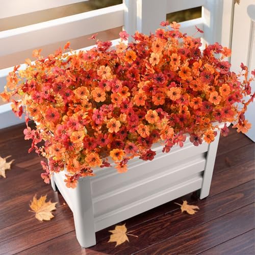 12 Bundles Multicolor Rose Grass UV Resistant Porch