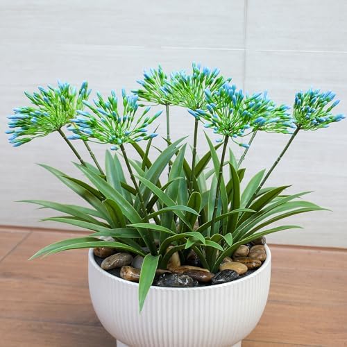 8 bundles 18.9 inch Large Artificial Agapanthus Flowers