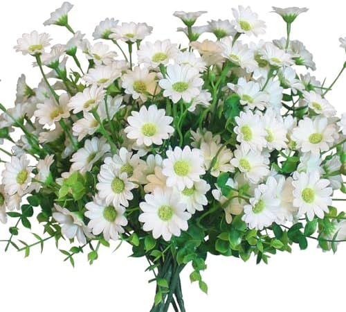 8 Bundles Orange Chrysanthemum UV Resistant Porch Garden