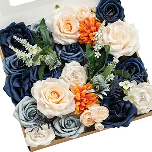 Teal Burnt Orange Silk Foam Wedding Centerpiece Box