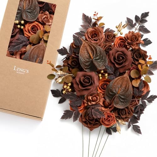 Teal Burnt Orange Silk Foam Wedding Centerpiece Box