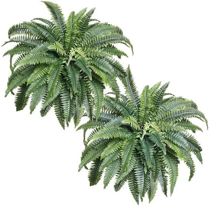 2 pack 45 inch Artificial Boston Ferns Rust