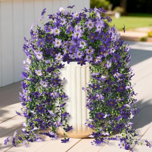 2 pcs Artificial Hanging Flowers Eucalyptus Leaves Home