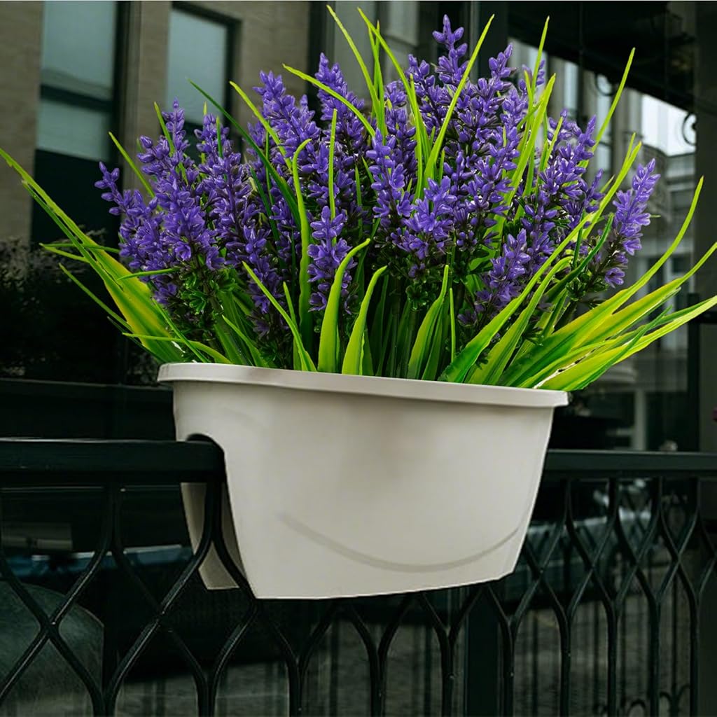 24 pcs Artificial Plastic Lavender Resistant Flowers UV