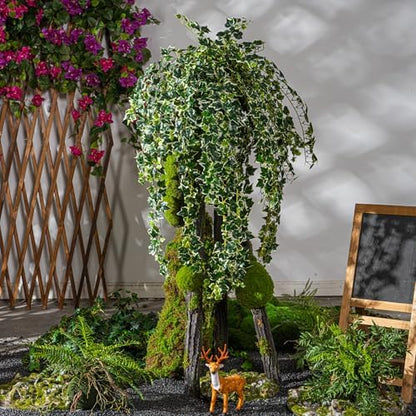 2 pack Artificial Hanging Monstera Plants Resistant UV