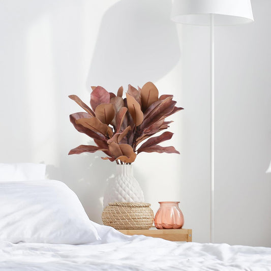 Artificial Autumn Magnolia Branches Fall Floral Decor Dried