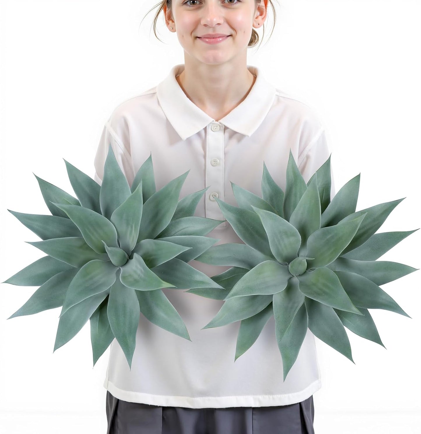 2 pack 28 inch Artificial Blue Agave Plant