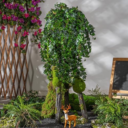 2 pack Artificial Hanging Monstera Plants Resistant UV