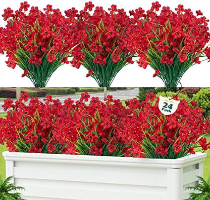 24 Pcs UV Resistant PE Shrubs Porch Window