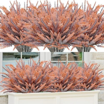 30 bundles Artificial Lavender Outdoor Plants Resistant UV