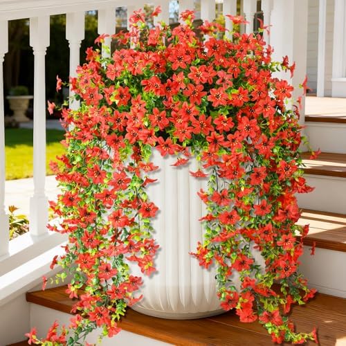 2 pcs Artificial Hanging Flowers Eucalyptus Leaves Home