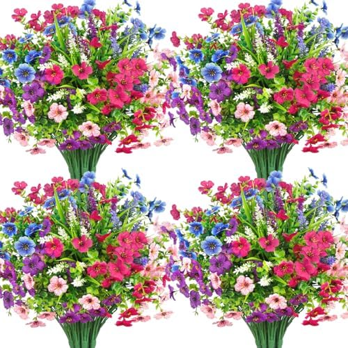 20 Bundles Fuchsia Eucalyptus UV Resistant Garden Porch