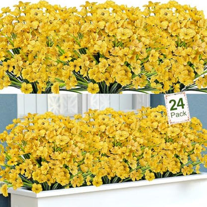 12 bundles Artificial Boston Ferns Resistant Greenery UV