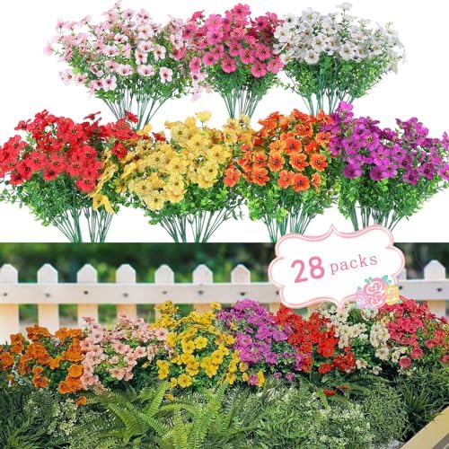 21 Bundles PE Plants UV Resistant Porch Garden