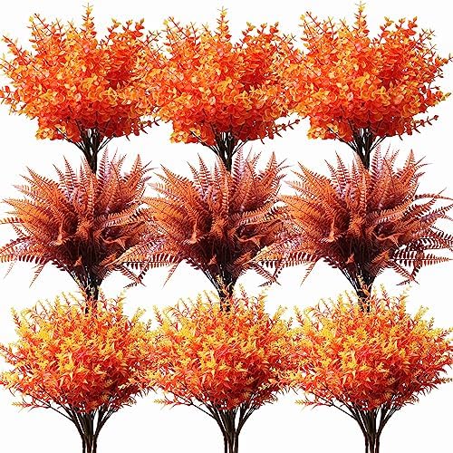 18 pcs Outdoor Artificial Plants Resistant Greenery UV